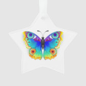 Rainbow Butterfly Peacock Eye Ornament (voorkant)