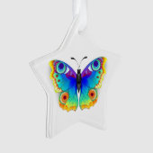 Rainbow Butterfly Peacock Eye Ornament (voorkant)