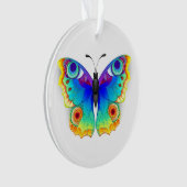 Rainbow Butterfly Peacock Eye Ornament (voorkant)