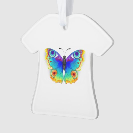 Rainbow Butterfly Peacock Eye Ornament (voorkant)
