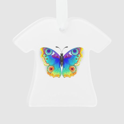 Rainbow Butterfly Peacock Eye Ornament (achterkant)