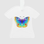 Rainbow Butterfly Peacock Eye Ornament (voorkant)