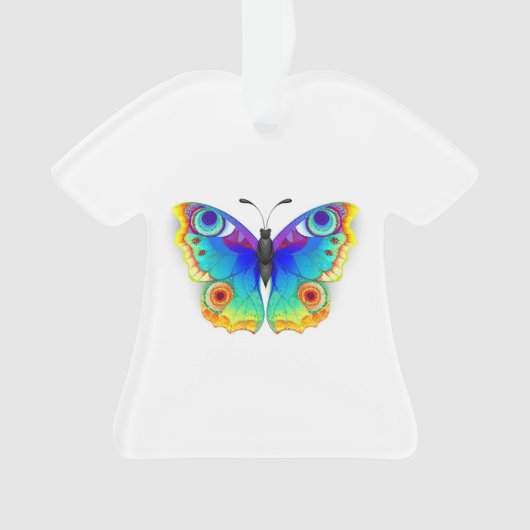 Rainbow Butterfly Peacock Eye Ornament (voorkant)