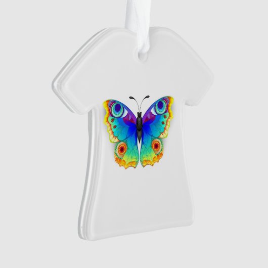 Rainbow Butterfly Peacock Eye Ornament (voorkant)