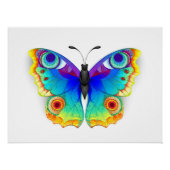 Rainbow Butterfly Peacock Eye Perfect Poster (Voorkant)