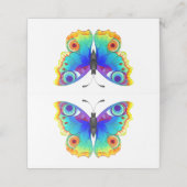 Rainbow Butterfly Peacock Eye Plaatskaartje (Buitenkant ongevouwen)