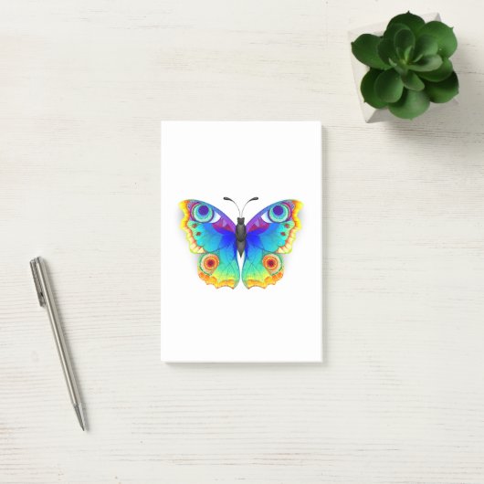 Rainbow Butterfly Peacock Eye Post-it® Notes (Kantoor)