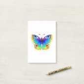 Rainbow Butterfly Peacock Eye Post-it® Notes (Op bureau)