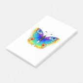 Rainbow Butterfly Peacock Eye Post-it® Notes (Schuin)