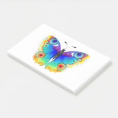 Rainbow Butterfly Peacock Eye Post-it® Notes (Schuin)