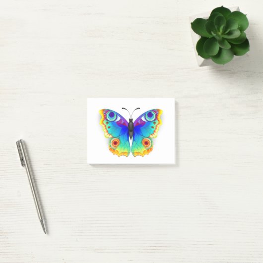Rainbow Butterfly Peacock Eye Post-it® Notes (Kantoor)