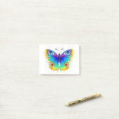 Rainbow Butterfly Peacock Eye Post-it® Notes (Op bureau)