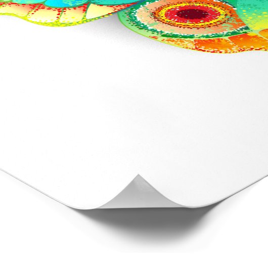 Rainbow Butterfly Peacock Eye Poster (Hoek)