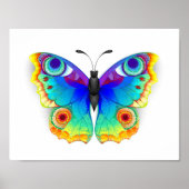 Rainbow Butterfly Peacock Eye Poster (Voorkant)