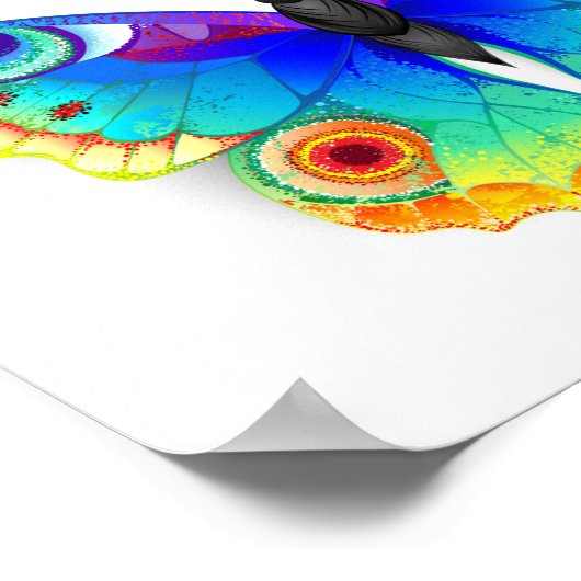 Rainbow Butterfly Peacock Eye Poster (Hoek)