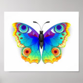 Rainbow Butterfly Peacock Eye Poster (Voorkant)