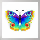 Rainbow Butterfly Peacock Eye Poster (Voorkant)