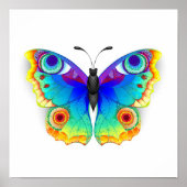 Rainbow Butterfly Peacock Eye Poster (Voorkant)
