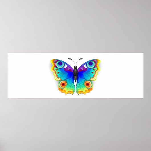 Rainbow Butterfly Peacock Eye Poster (Voorkant)