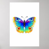 Rainbow Butterfly Peacock Eye Poster (Voorkant)
