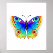 Rainbow Butterfly Peacock Eye Poster (Voorkant)