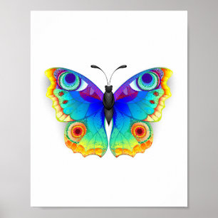 Rainbow Butterfly Peacock Eye Poster