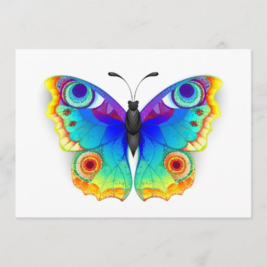 Rainbow Butterfly Peacock Eye Programmakaart (Voorkant)