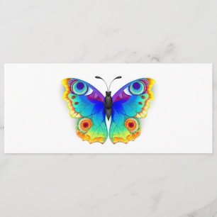 Rainbow Butterfly Peacock Eye Programmakaart