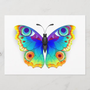 Rainbow Butterfly Peacock Eye Programmakaart
