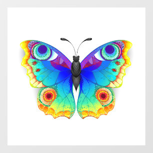 Rainbow Butterfly Peacock Eye Raamsticker