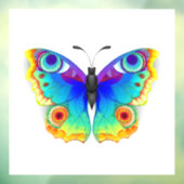 Rainbow Butterfly Peacock Eye Raamsticker (Vel 3)