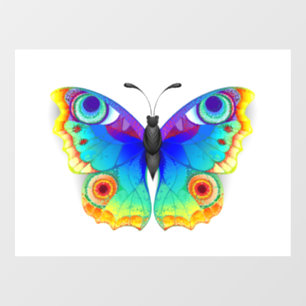Rainbow Butterfly Peacock Eye Raamsticker