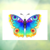 Rainbow Butterfly Peacock Eye Raamsticker (Vel 3)