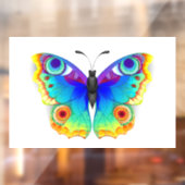 Rainbow Butterfly Peacock Eye Raamsticker (Vel 2)