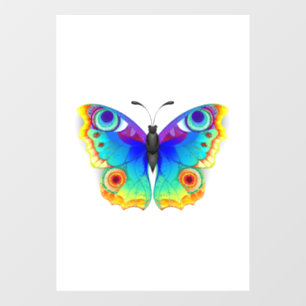 Rainbow Butterfly Peacock Eye Raamsticker