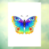 Rainbow Butterfly Peacock Eye Raamsticker (Vel 3)