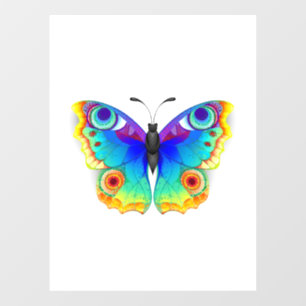 Rainbow Butterfly Peacock Eye Raamsticker