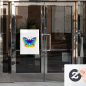Rainbow Butterfly Peacock Eye Raamsticker (Kantoordeur)