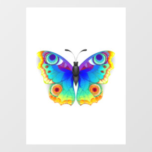 Rainbow Butterfly Peacock Eye Raamsticker