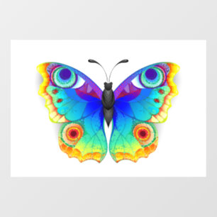 Rainbow Butterfly Peacock Eye Raamsticker