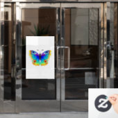 Rainbow Butterfly Peacock Eye Raamsticker (Kantoordeur)