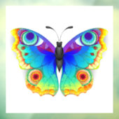 Rainbow Butterfly Peacock Eye Raamsticker (Vel 3)