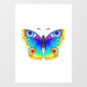 Rainbow Butterfly Peacock Eye Raamsticker (Vel)