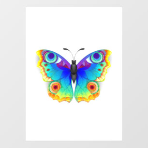 Rainbow Butterfly Peacock Eye Raamsticker