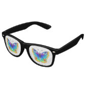 Rainbow Butterfly Peacock Eye Retro Zonnebril (Gekanteld)