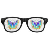 Rainbow Butterfly Peacock Eye Retro Zonnebril (Voorkant)