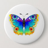 Rainbow Butterfly Peacock Eye Ronde Button 4,0 Cm (Voorkant)