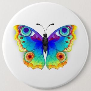 Rainbow Butterfly Peacock Eye Ronde Button 6,0 Cm