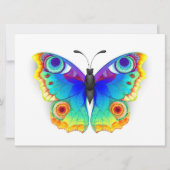Rainbow Butterfly Peacock Eye Save The Date (Voorkant)