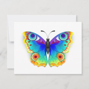 Rainbow Butterfly Peacock Eye Save The Date
